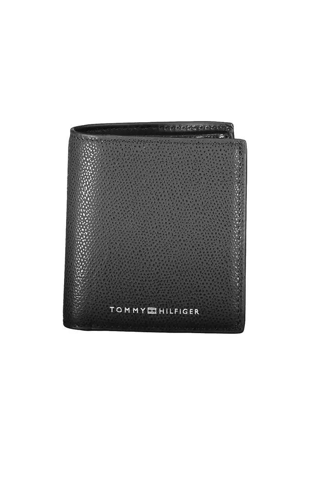 Tommy Hilfiger Black Leather Wallet for Men - Arichezz.store