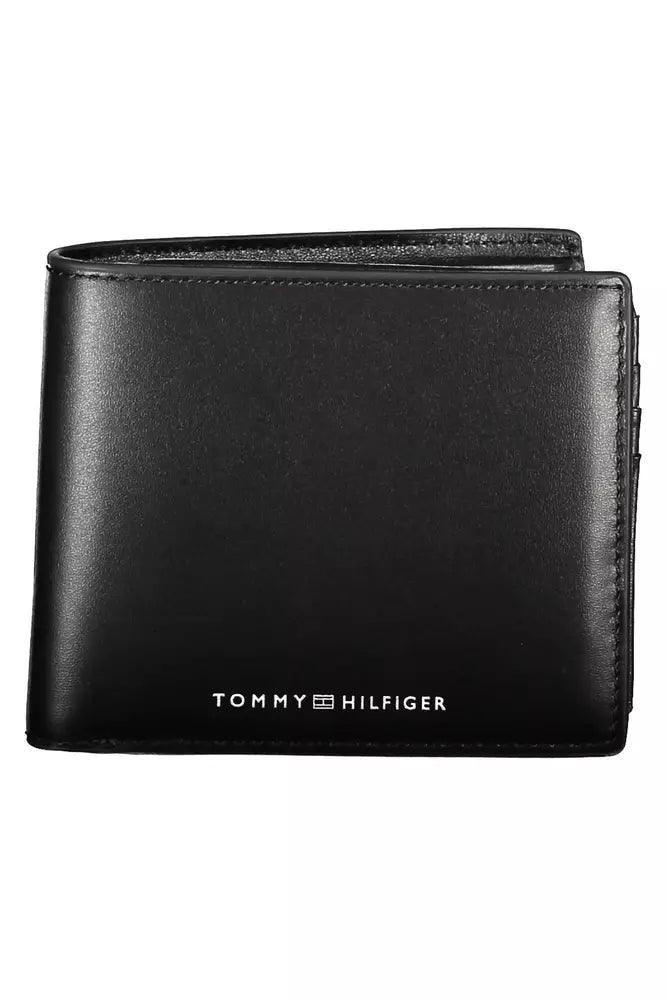 Tommy Hilfiger Black Leather Men Wallet - Arichezz.store