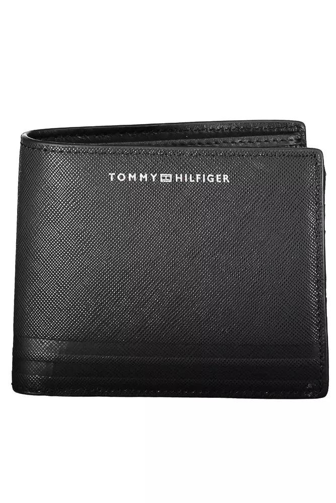 Tommy Hilfiger Black Leather Men Wallet - Arichezz.store