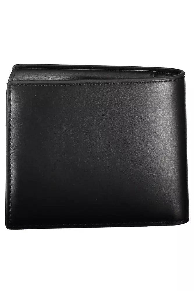 Tommy Hilfiger Black Leather Men Wallet - Arichezz.store