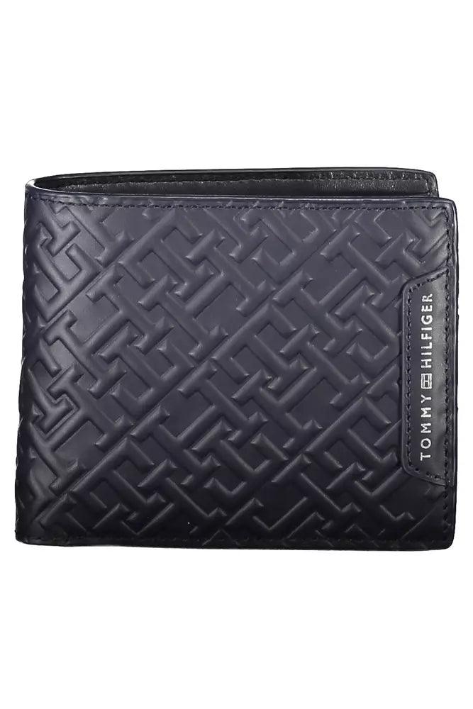 Tommy Hilfiger Blue Leather Men Wallet - Arichezz.store