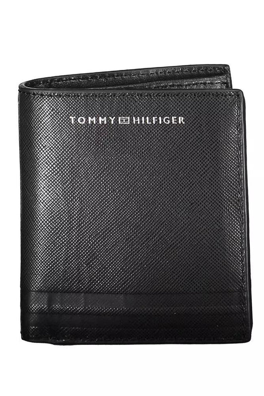 Tommy Hilfiger Black Leather Men Wallet - Arichezz.store