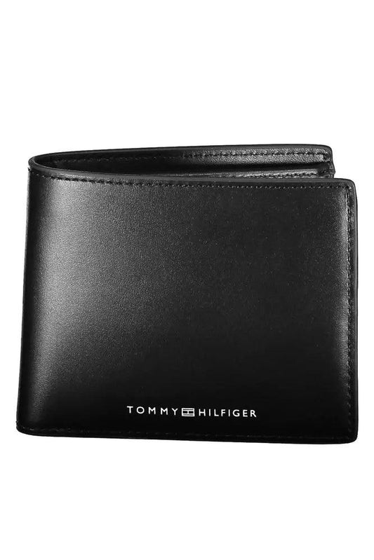 Tommy Hilfiger Black Leather Men Wallet - Arichezz.store