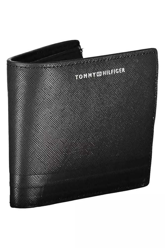 Tommy Hilfiger Black Leather Men Wallet - Arichezz.store