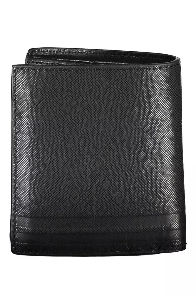 Tommy Hilfiger Black Leather Men Wallet - Arichezz.store