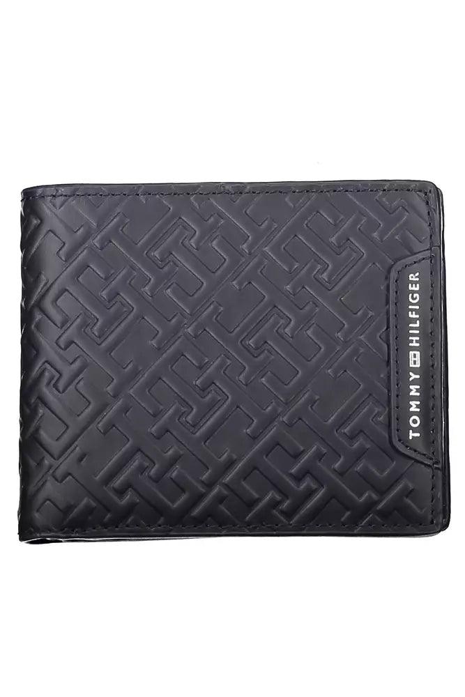 Tommy Hilfiger Blue Leather Men Wallet - Arichezz.store