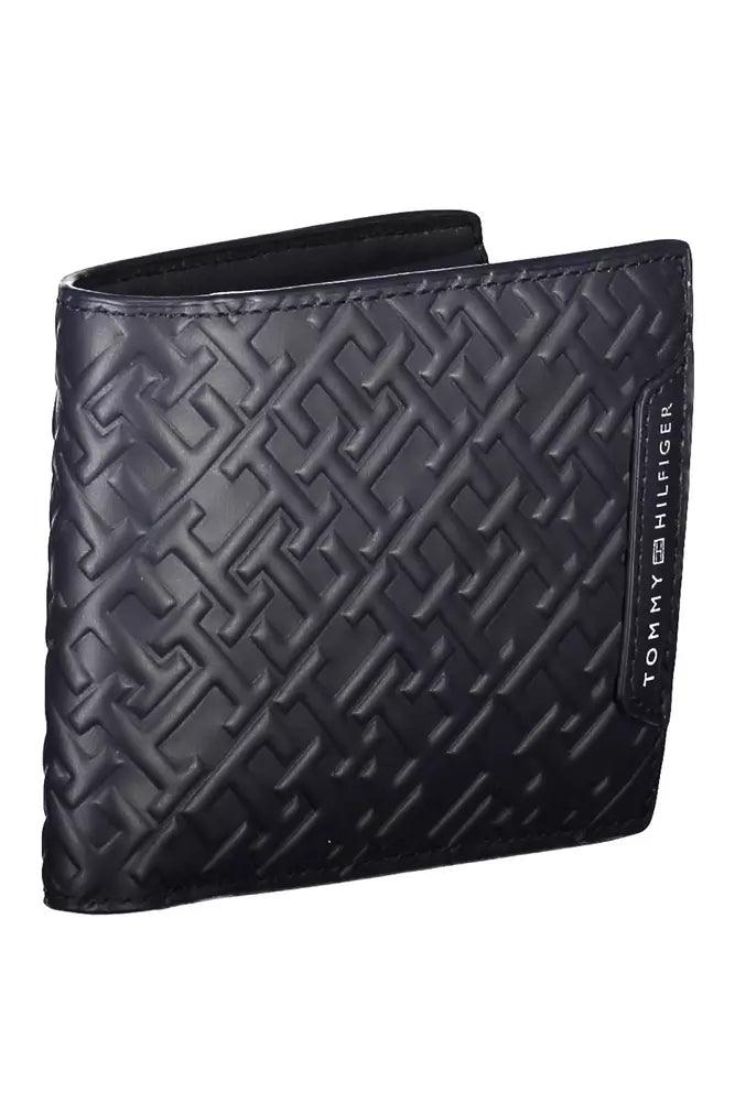 Tommy Hilfiger Blue Leather Men Wallet - Arichezz.store