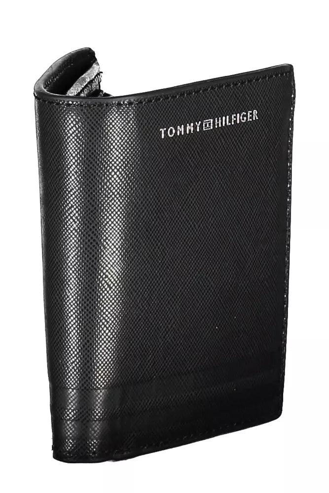 Tommy Hilfiger Black Leather Men Wallet - Arichezz.store