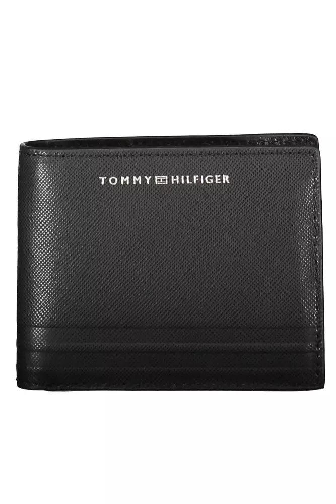 Tommy Hilfiger Black Leather Mens Wallet - Arichezz.store