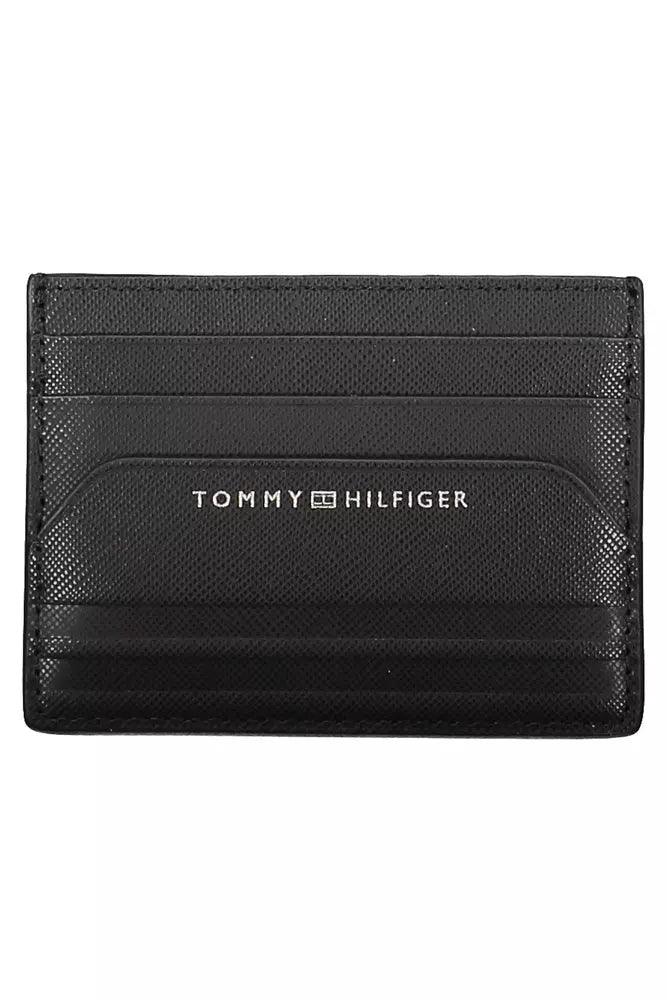 Tommy Hilfiger Black Leather Men Wallet - Arichezz.store