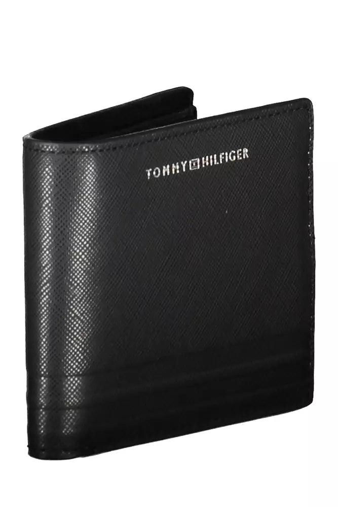 Tommy Hilfiger Black Leather Mens Wallet - Arichezz.store