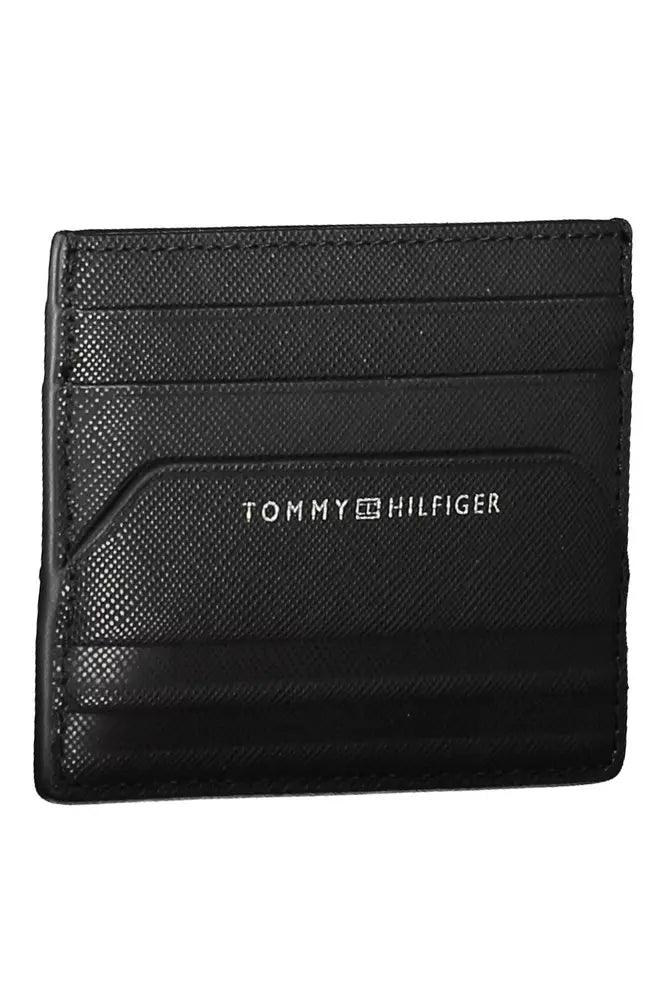 Tommy Hilfiger Black Leather Men Wallet - Arichezz.store