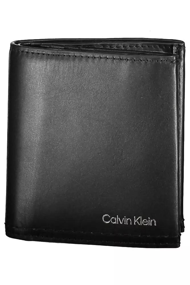 Calvin Klein Black Leather Men Wallet - Arichezz.store