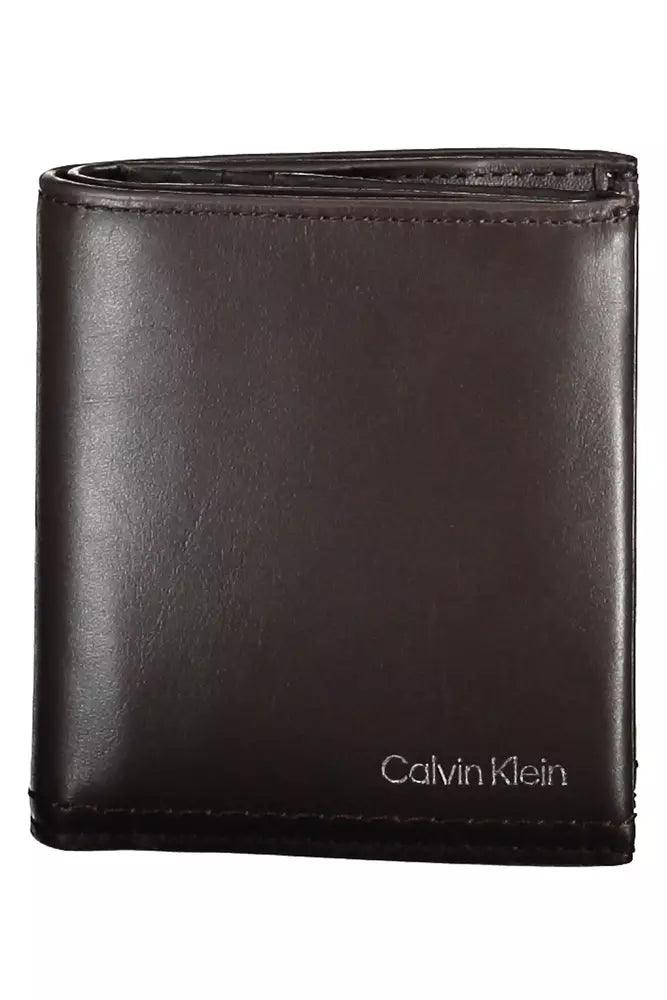 Calvin Klein Brown Leather Men Wallet - Arichezz.store