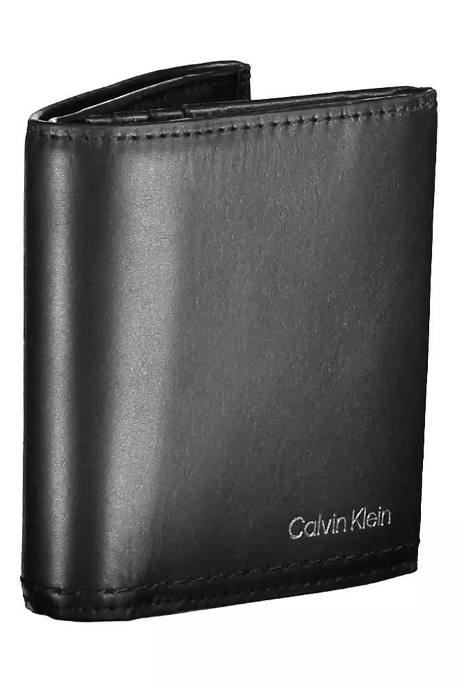 Calvin Klein Black Leather Men Wallet - Arichezz.store