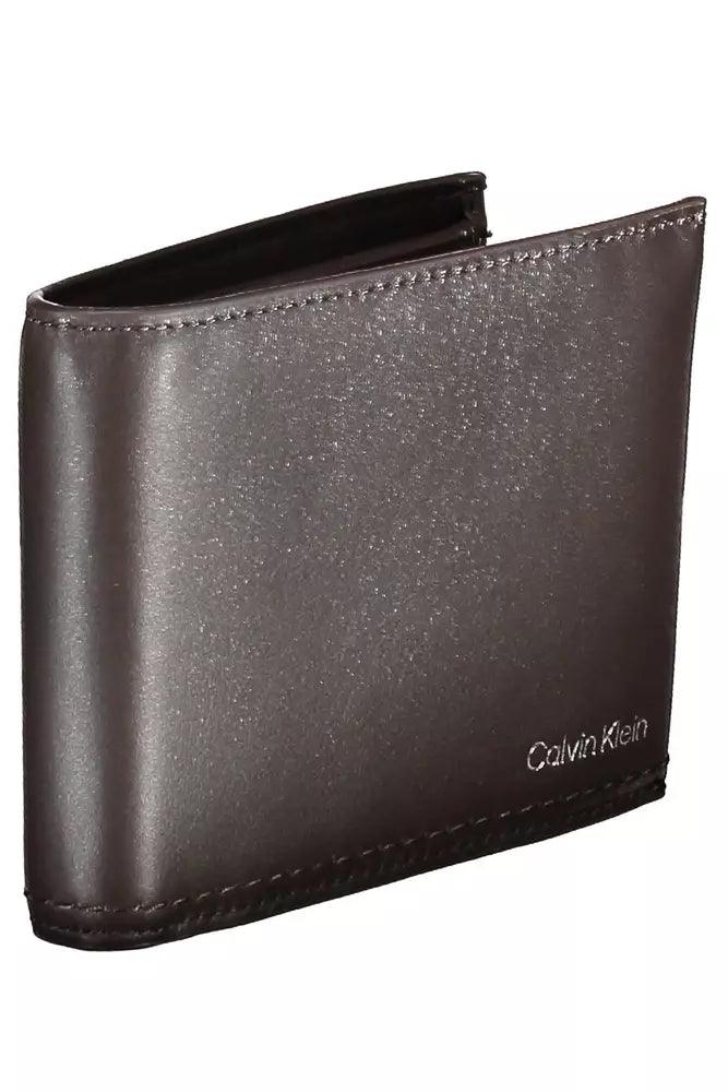 Calvin Klein Brown Leather Men's Wallet - Arichezz.store