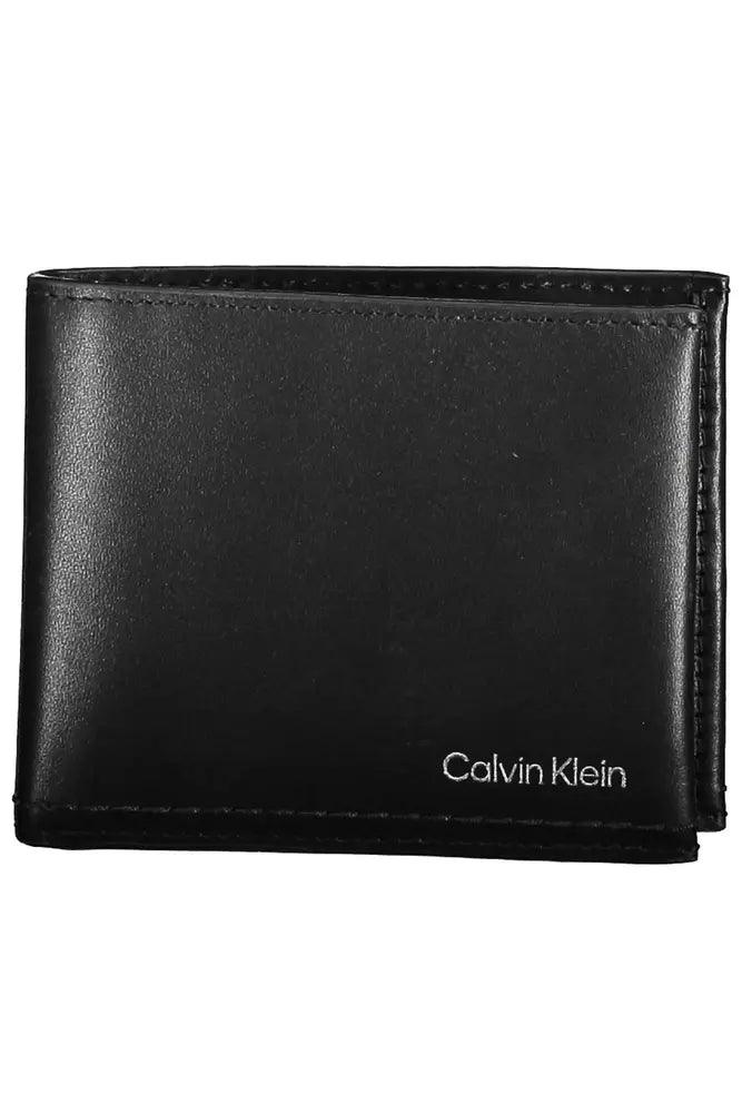 Calvin Klein Black Leather Men Wallet - Arichezz.store