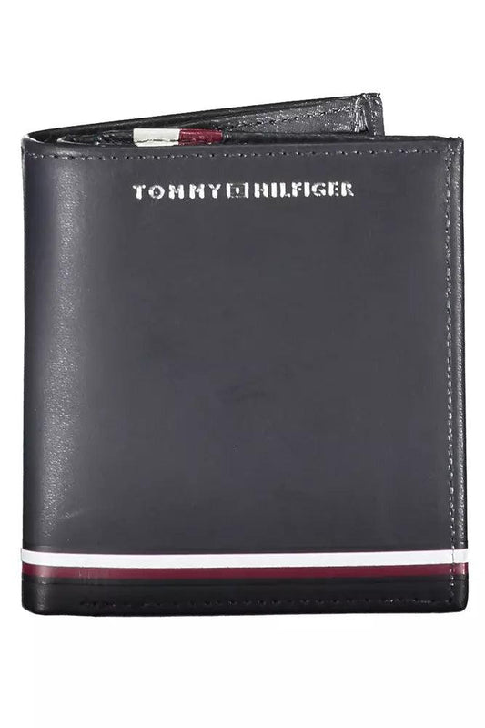 Tommy Hilfiger Blue Leather Men Wallet - Arichezz.store