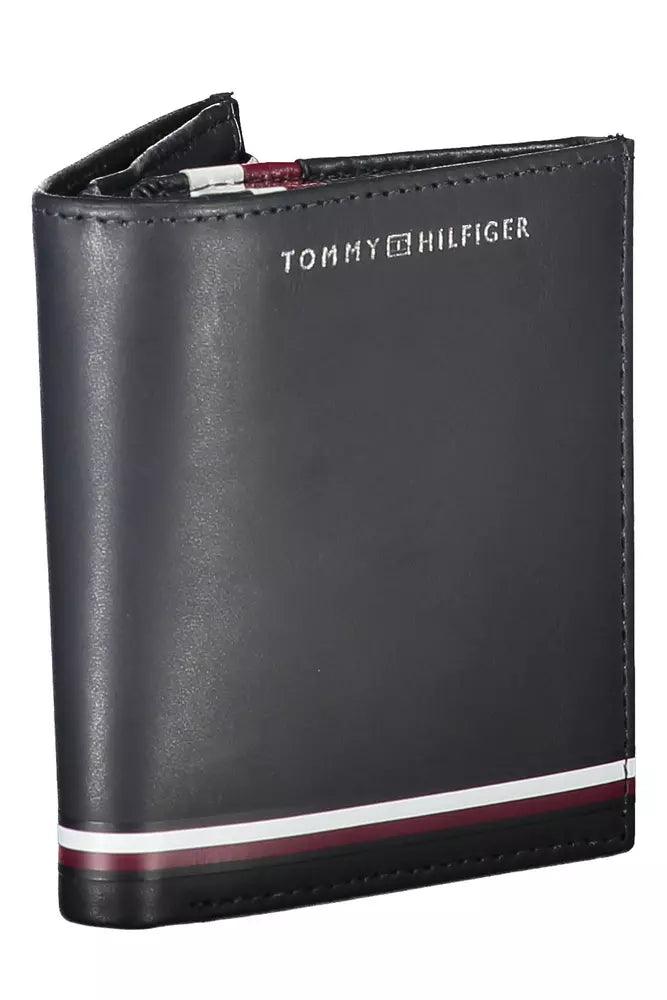 Tommy Hilfiger Blue Leather Men Wallet - Arichezz.store