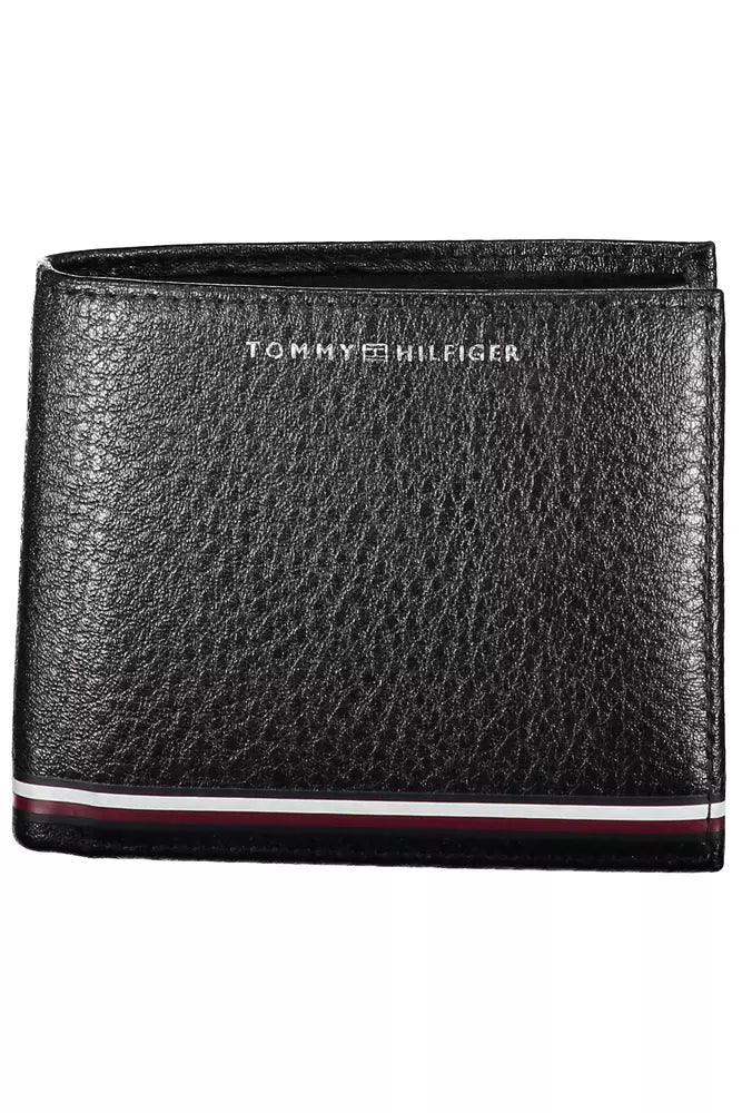 Tommy Hilfiger Black Leather Men Wallet - Arichezz.store