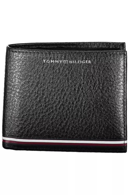 Tommy Hilfiger Black Leather Men Wallet - Arichezz.store