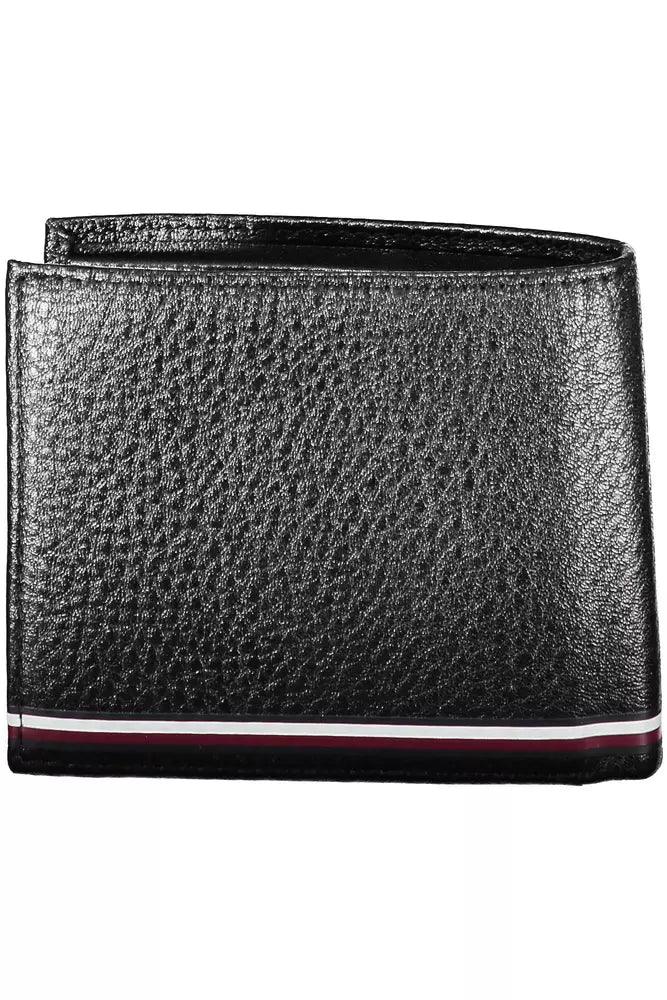 Tommy Hilfiger Black Leather Men Wallet - Arichezz.store