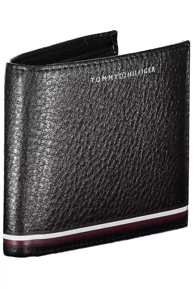 Tommy Hilfiger Black Leather Men Wallet - Arichezz.store