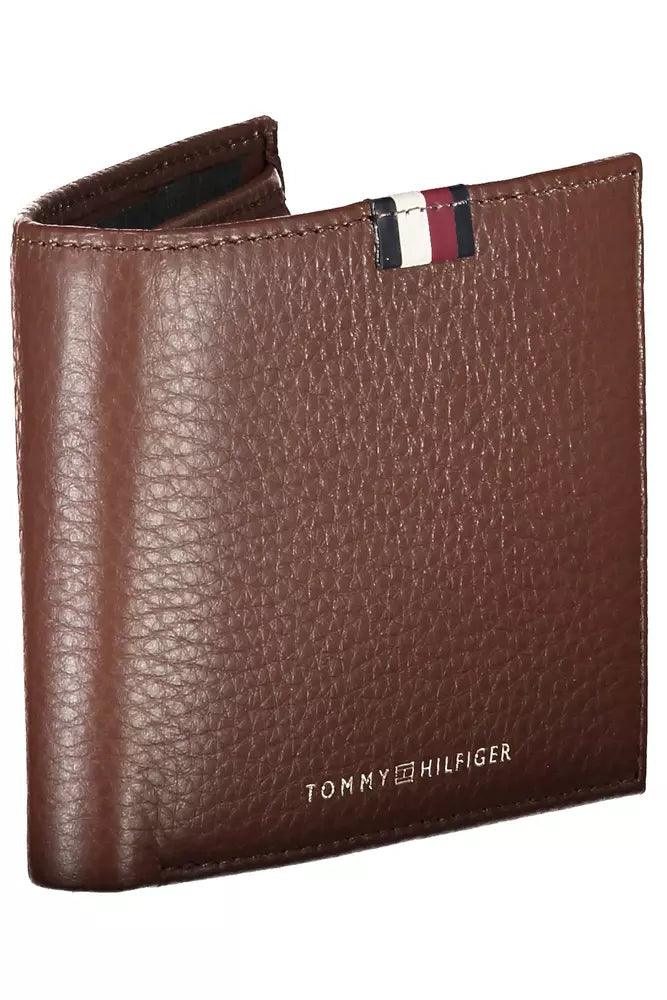 Tommy Hilfiger Brown Leather Men Wallet - Arichezz.store