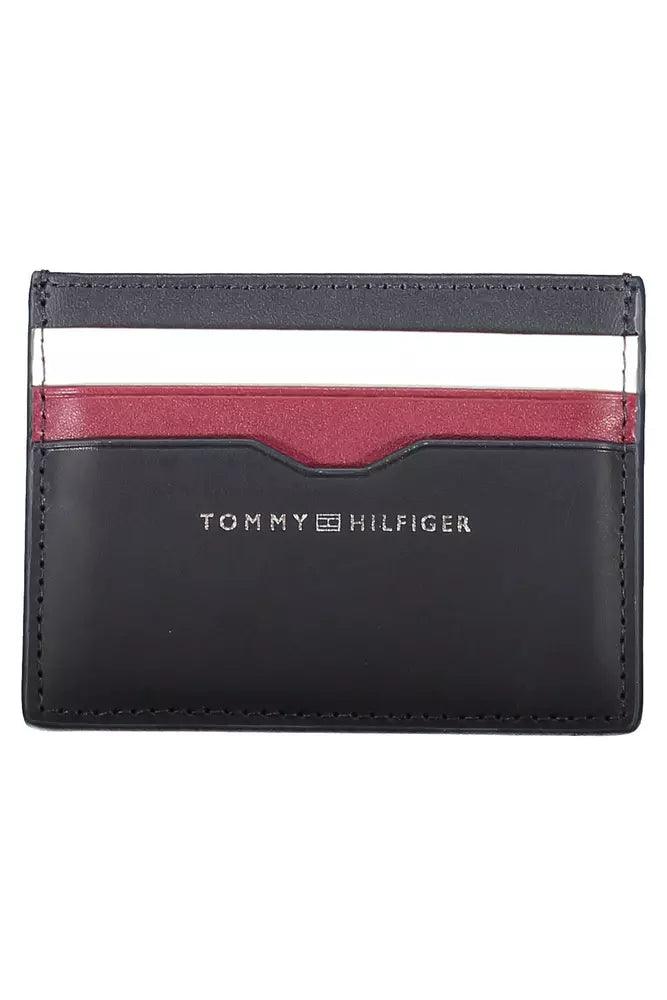 Tommy Hilfiger Blue Leather Men Wallet - Arichezz.store