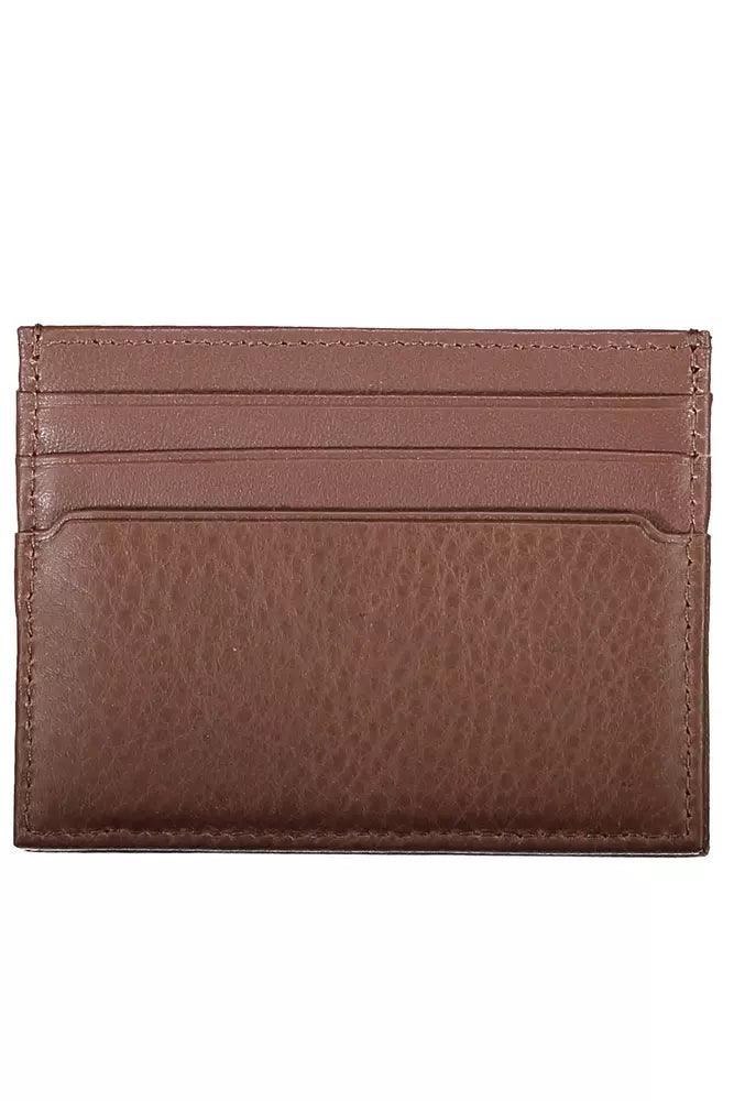 Tommy Hilfiger Brown Leather Men Wallet - Arichezz.store