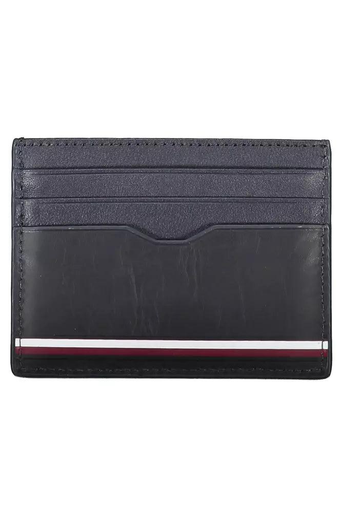 Tommy Hilfiger Blue Leather Men Wallet - Arichezz.store