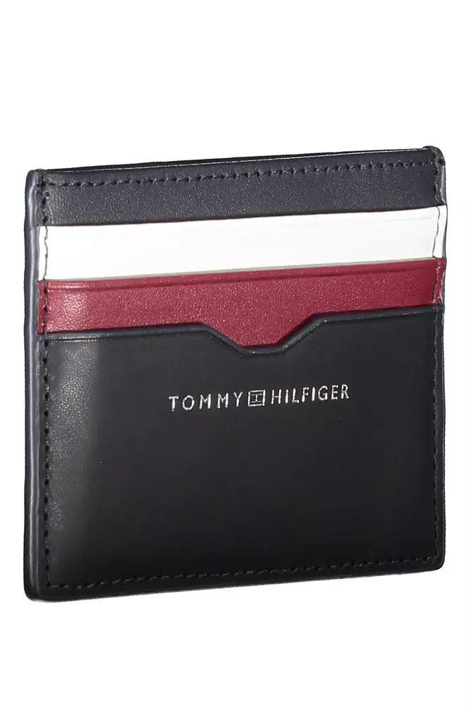 Tommy Hilfiger Blue Leather Men Wallet - Arichezz.store