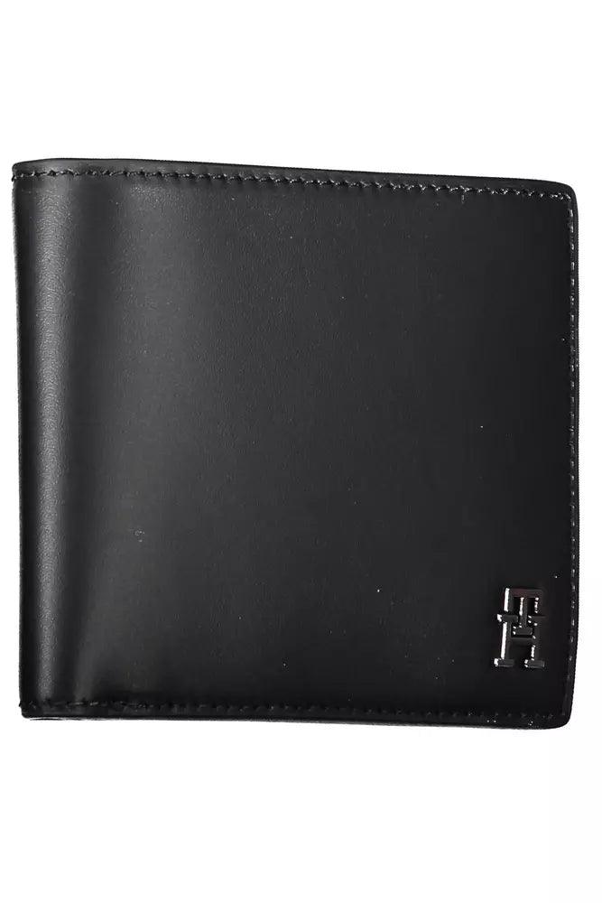 Tommy Hilfiger Black Leather Men Wallet - Arichezz.store