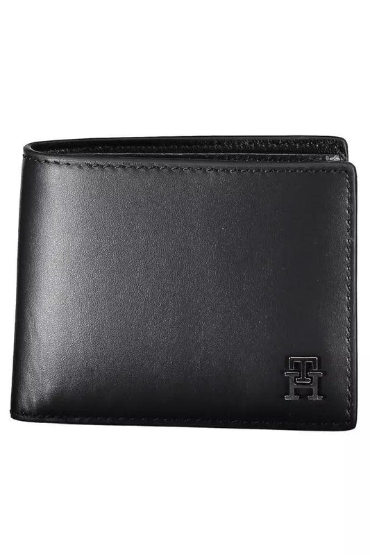 Tommy Hilfiger Black Leather Men Wallet - Arichezz.store