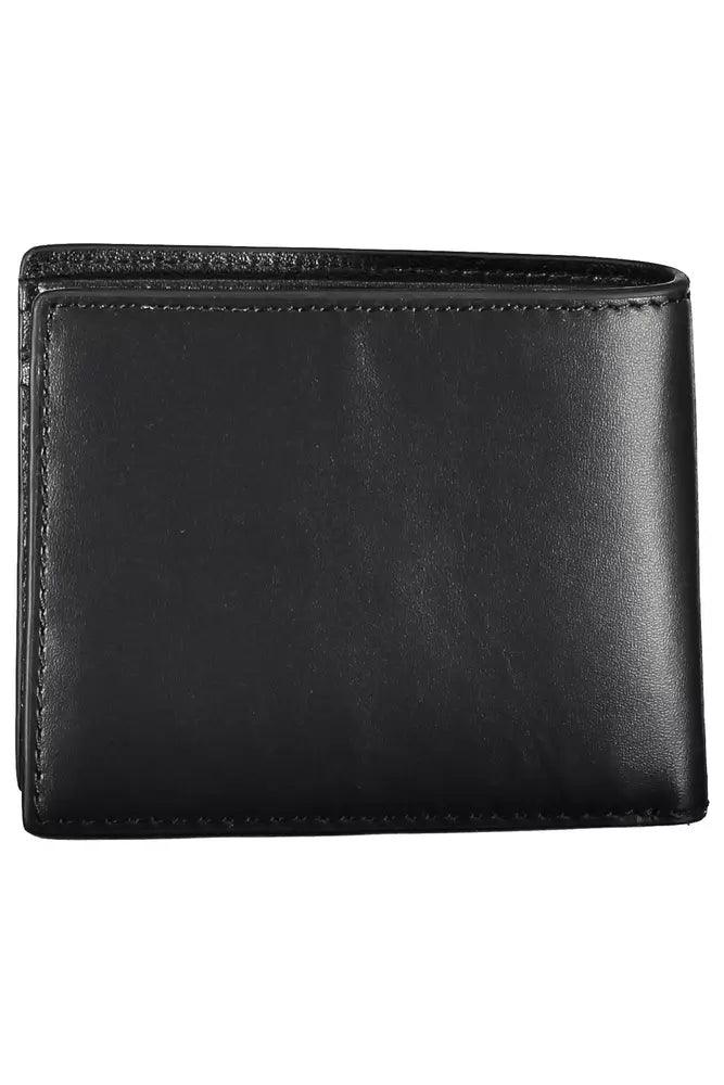 Tommy Hilfiger Black Leather Men Wallet - Arichezz.store