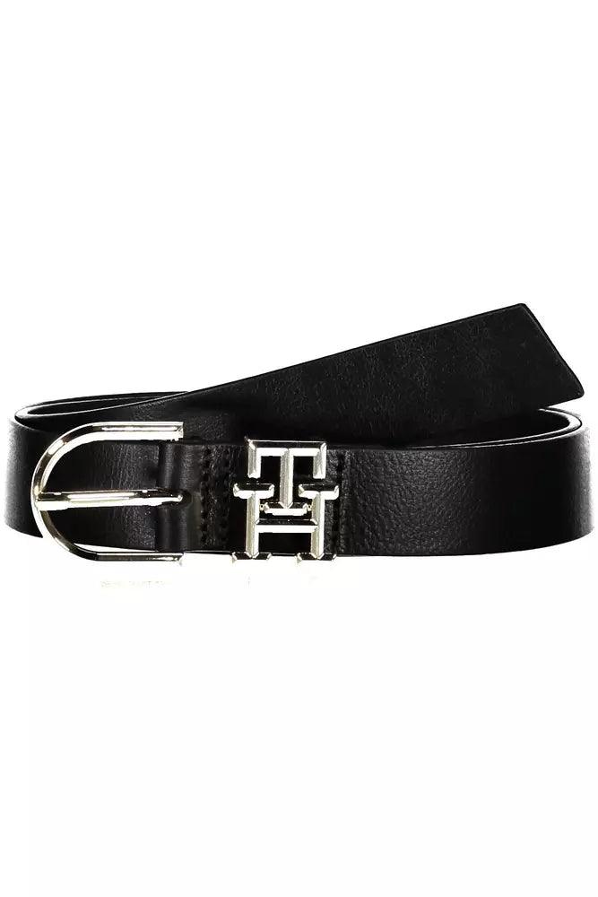 Tommy Hilfiger Black Leather Women Belt - Arichezz.store