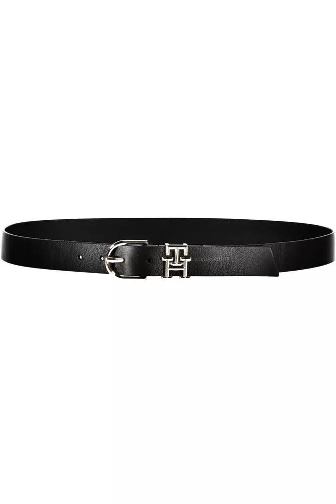 Tommy Hilfiger Black Leather Women Belt - Arichezz.store