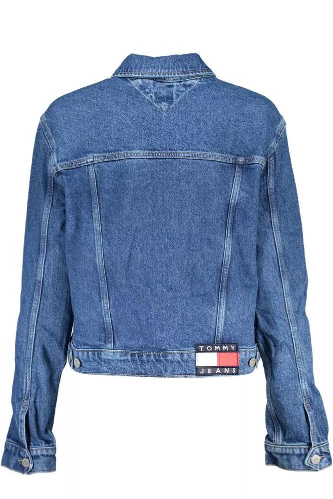 Tommy Hilfiger Blue Cotton Women Jacket - Arichezz.store