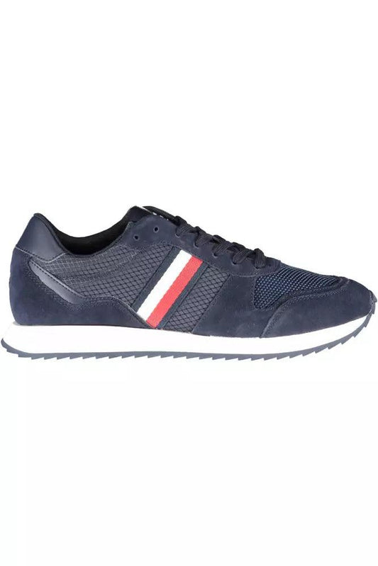 Tommy Hilfiger Blue Polyester Men Sneaker - Arichezz.store