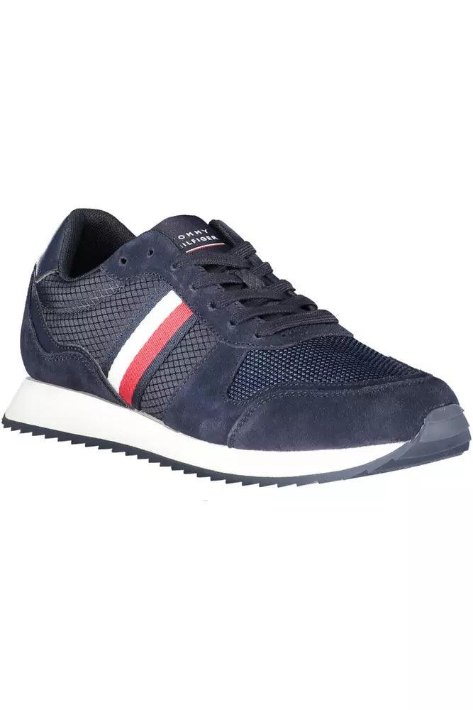 Tommy Hilfiger Blue Polyester Men Sneaker - Arichezz.store