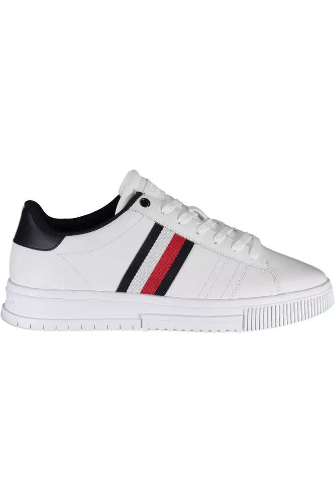 Tommy Hilfiger White Leather Men's Sneakers - Arichezz.store