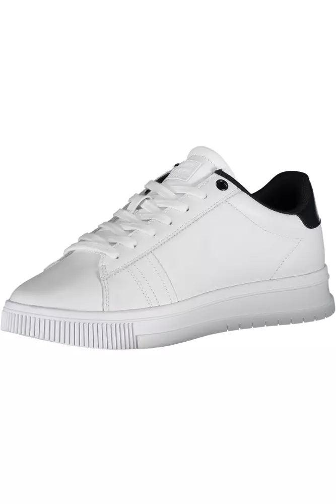 Tommy Hilfiger White Leather Men's Sneakers - Arichezz.store