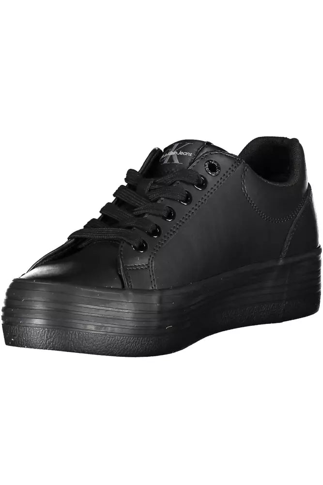 Calvin Klein Black Leather Women Sneaker - Arichezz.store