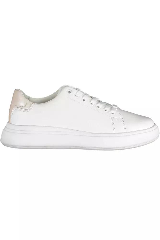 Calvin Klein White Leather Women Sneaker - Arichezz.store