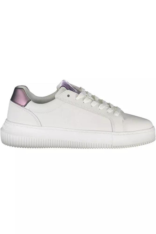 Calvin Klein White Leather Women Sneaker - Arichezz.store