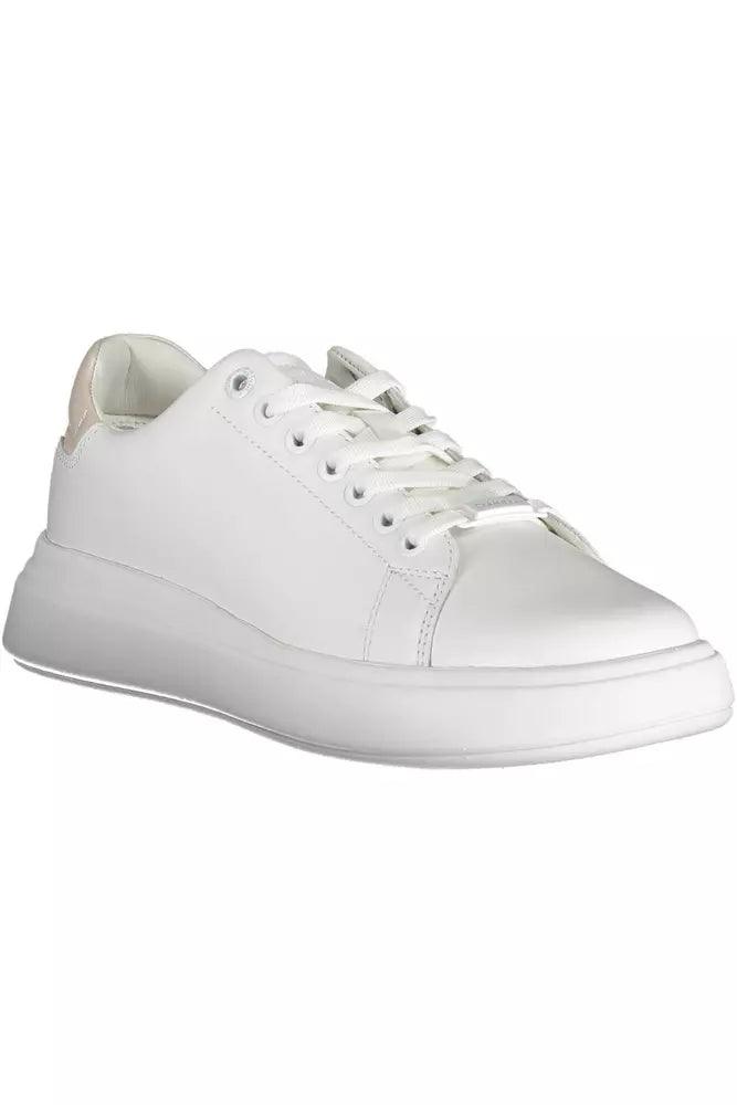 Calvin Klein White Leather Women Sneaker - Arichezz.store