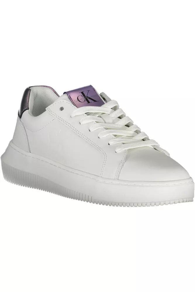 Calvin Klein White Leather Women Sneaker - Arichezz.store