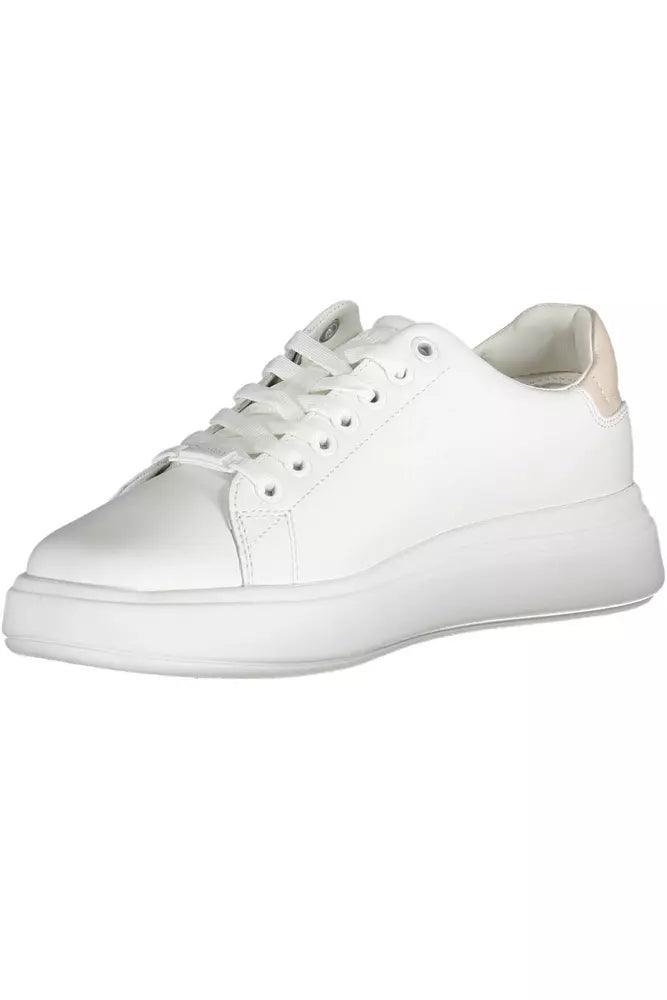 Calvin Klein White Leather Women Sneaker - Arichezz.store