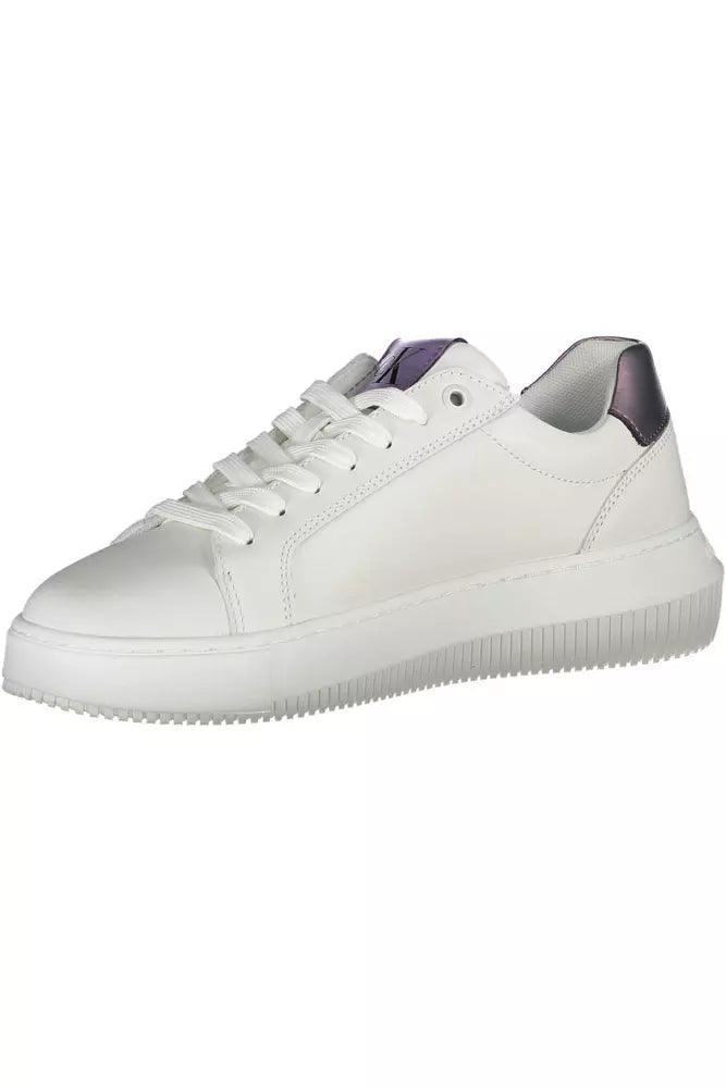 Calvin Klein White Leather Women Sneaker - Arichezz.store