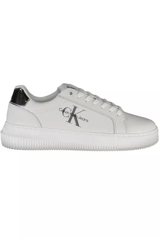 Calvin Klein White Leather Women Sneaker - Arichezz.store